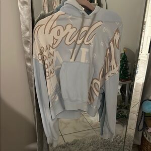 Jordan Light Blue and Beige Hoodie